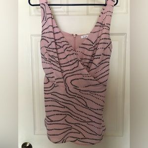 Women’s size 8 CAbi lined pink and black blouse